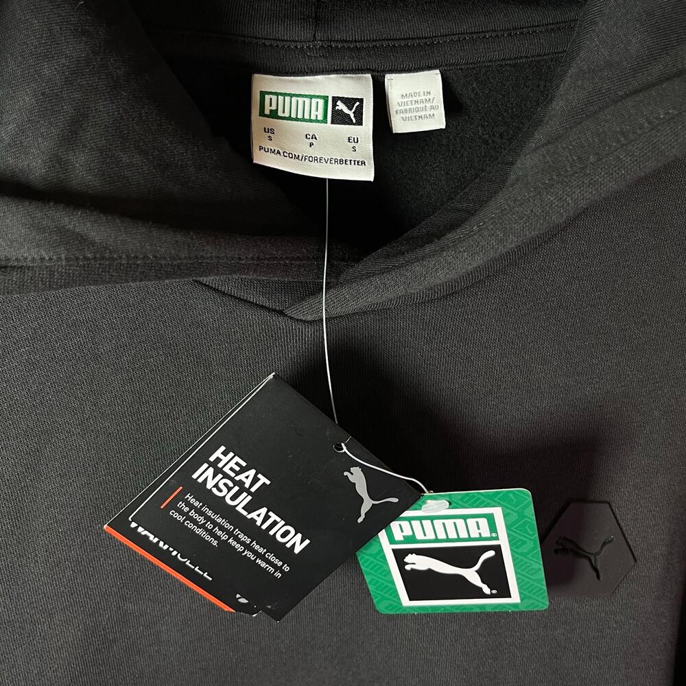 β’NWTβ’ PUMA Black WARMCELL RUDAGON Pullover Hoodie β’ Small